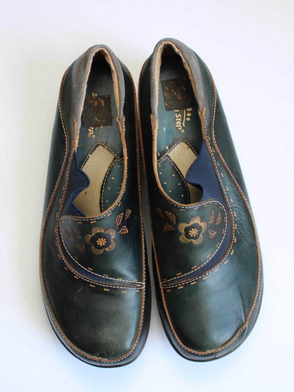 Spring Step L'artiste Burbank Leather Clogs Hand-Painted Women Size 41 / 9.5 US - Picture 5 of 10